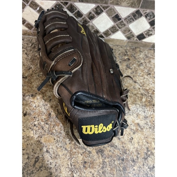 Wilson Staff Series A1853 13" Baseball Glove Dark Brown Leather LHT - Picture 4 of 5